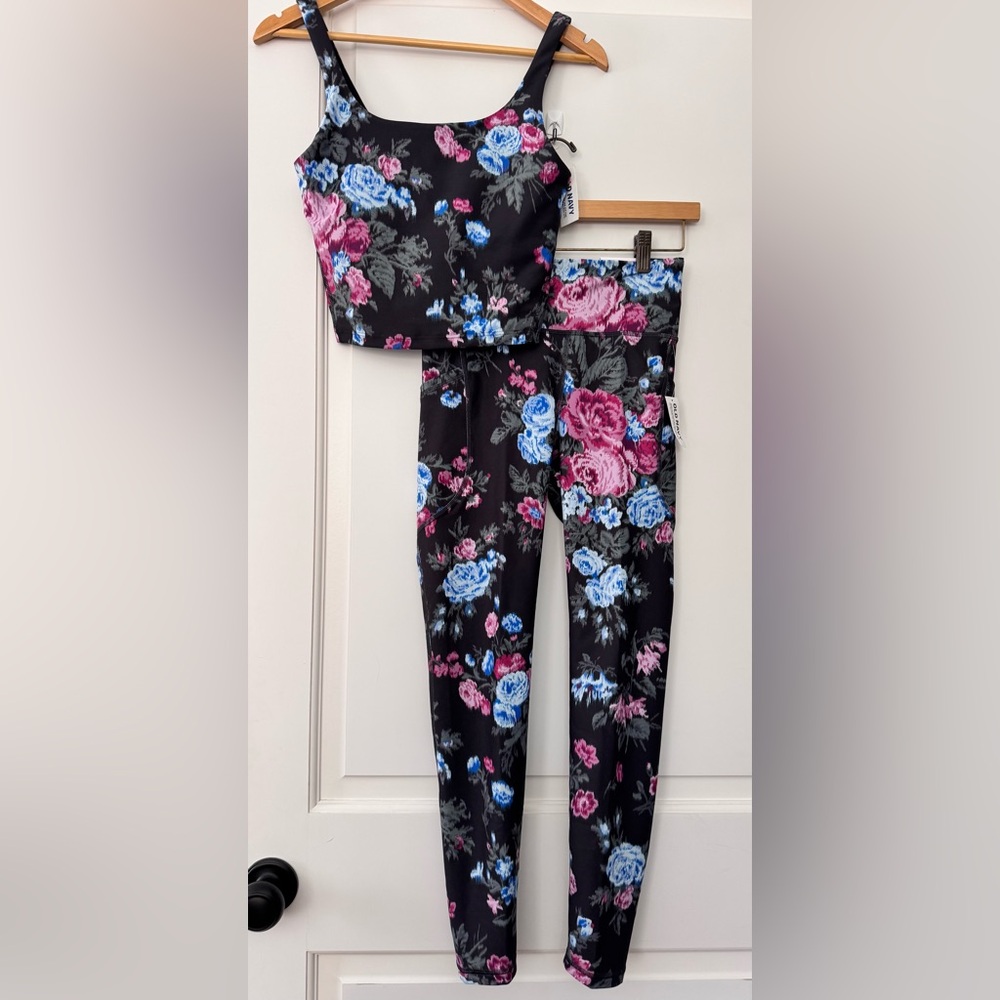 NEW PowerSoft longline sports bra and High-Rise 7/8 ankle legging SET size Small